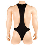 Load image into Gallery viewer, Lingerie Men Black Thong Camisole One-piece Vest
