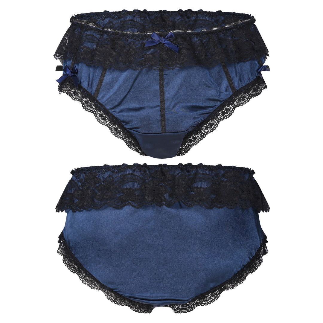 Men's Satin Bikini Panties Skirt