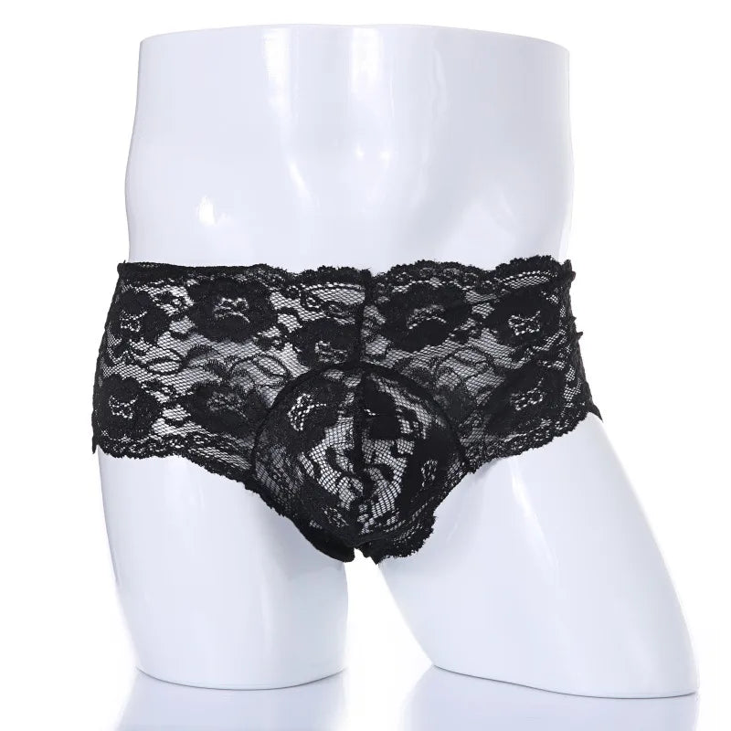 Men's Lace Floral Panties