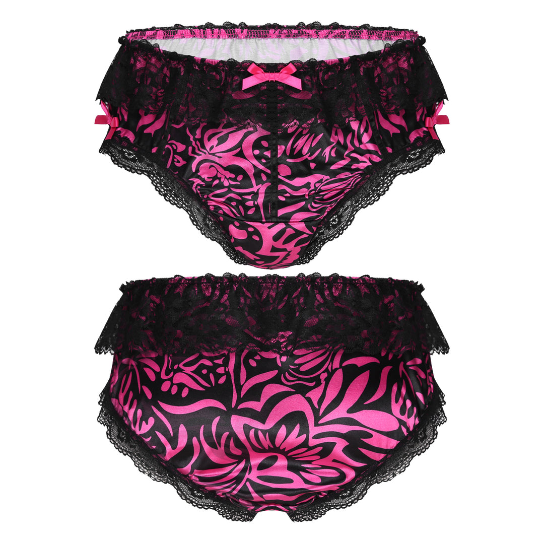 Men's Satin Bikini Panties Skirt