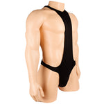 Load image into Gallery viewer, Lingerie Men Black Thong Camisole One-piece Vest
