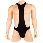 Load image into Gallery viewer, Lingerie Men Black Thong Camisole One-piece Vest
